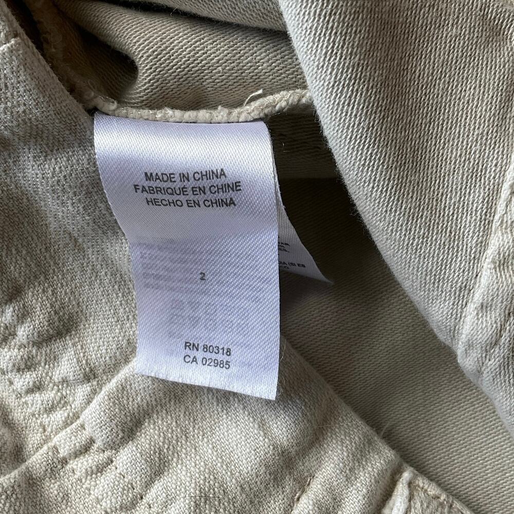 Lucky Brand Women’s Size 2 Cream Utility Pants Cropped 24 Inseam Cotton Lyocell - Picture 5 of 9